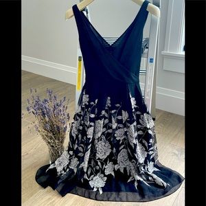 Black silk summer dress